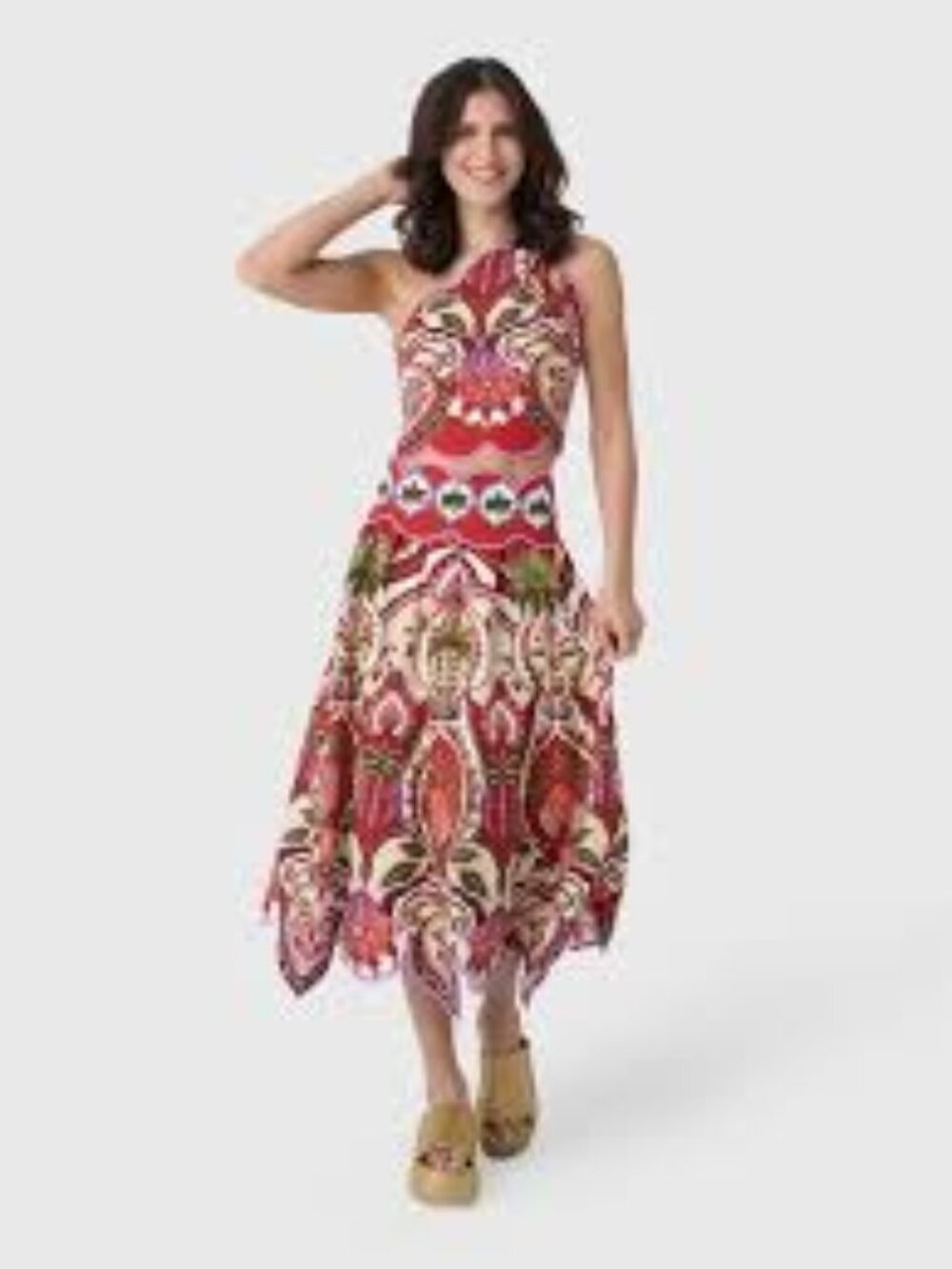 Farm Rio Red Odara Skirt and Top Set